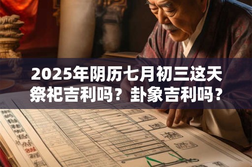 2025年阴历七月初三这天祭祀吉利吗?卦象吉利吗? 2025年阴历七月初三这天祭祀吉利吗?卦象吉利吗?