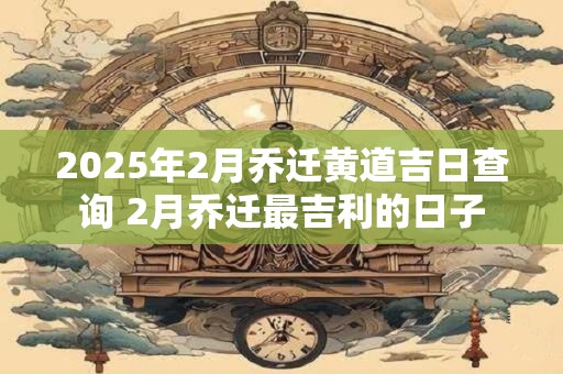 2025年2月乔迁黄道吉日查询 2月乔迁最吉利的日子