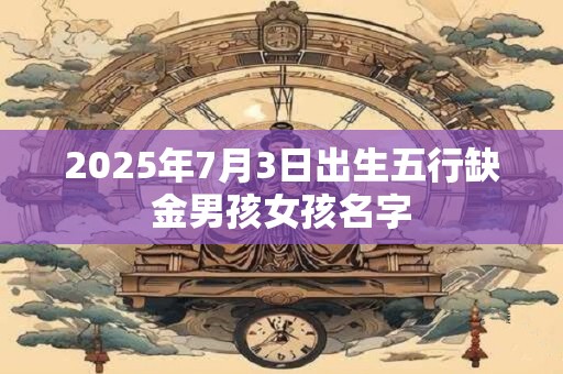 2025年7月3日出生五行缺金男孩女孩名字