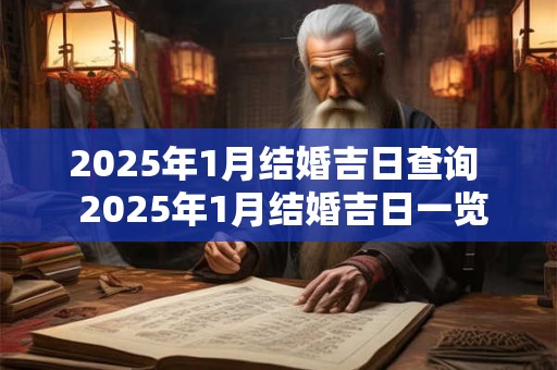 2025年1月结婚吉日查询  2025年1月结婚吉日一览表