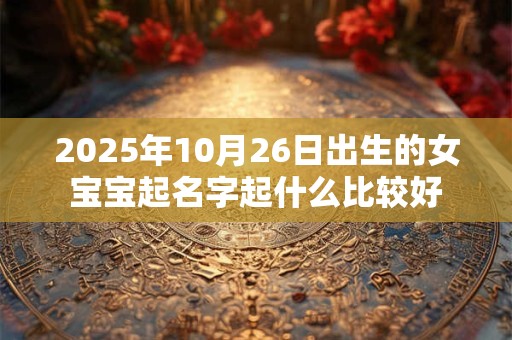 2025年10月26日出生的女宝宝起名字起什么比较好