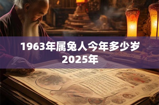 1963年属兔人今年多少岁2025年