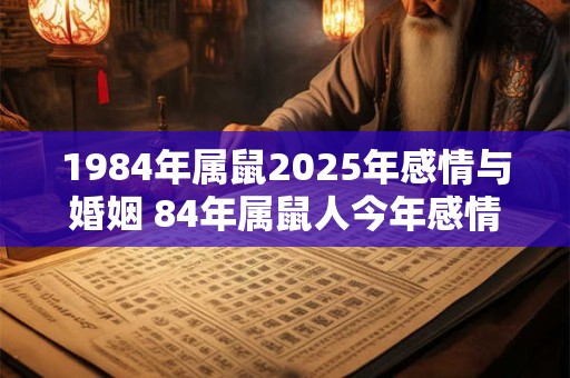 1984年属鼠2025年感情与婚姻 84年属鼠人今年感情运如何