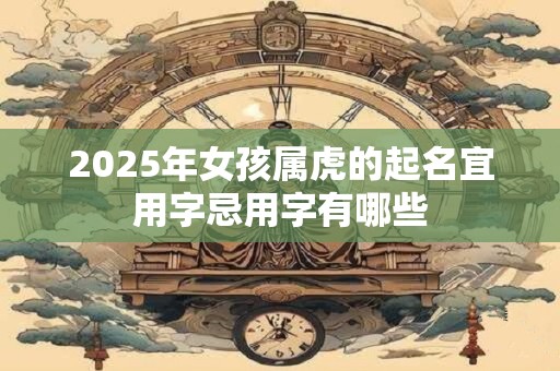 2025年女孩属虎的起名宜用字忌用字有哪些