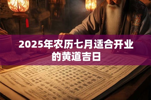 2025年农历七月适合开业的黄道吉日