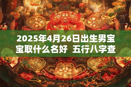 2025年4月26日出生男宝宝取什么名好  五行八字查询