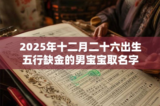 2025年十二月二十六出生五行缺金的男宝宝取名字 2025年十二月二十六出生五行缺金的男宝宝取名字