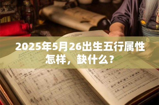2025年5月26出生五行属性怎样，缺什么？