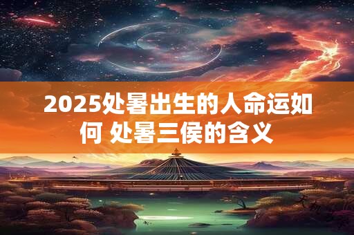 2025处暑出生的人命运如何 处暑三侯的含义 2025处暑出生的人命运如何 处暑三侯的含义
