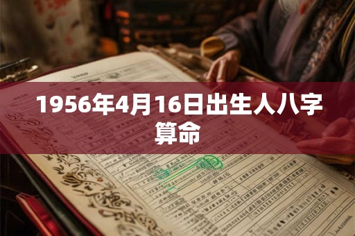 1956年4月16日出生人八字算命