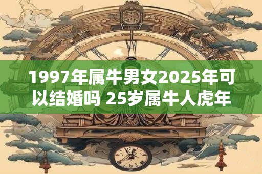 1997年属牛男女2025年可以结婚吗 25岁属牛人虎年结婚要注意什么