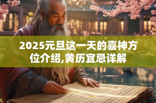 2025元旦这一天的喜神方位介绍,黄历宜忌详解 2025元旦这一天的喜神方位介绍,黄历宜忌详解