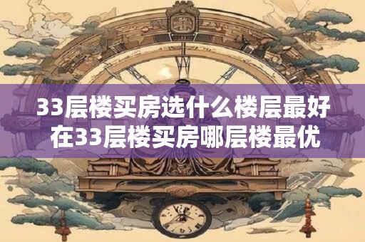 33层楼买房选什么楼层最好 在33层楼买房哪层楼最优