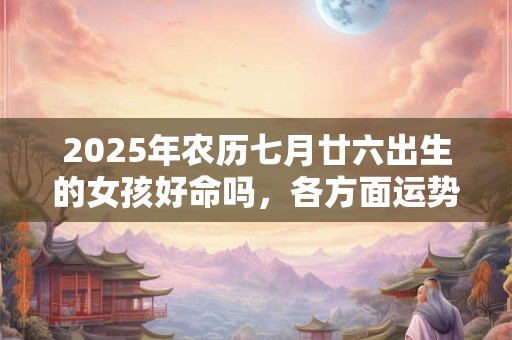 2025年农历七月廿六出生的女孩好命吗，各方面运势如何？