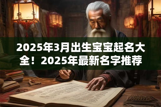 2026年3月出生宝宝起名大全！2026年最新名字推荐