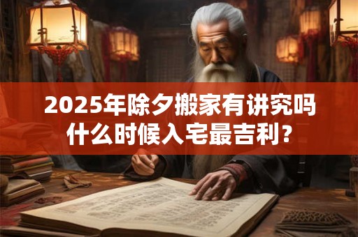 2025年除夕搬家有讲究吗什么时候入宅最吉利？