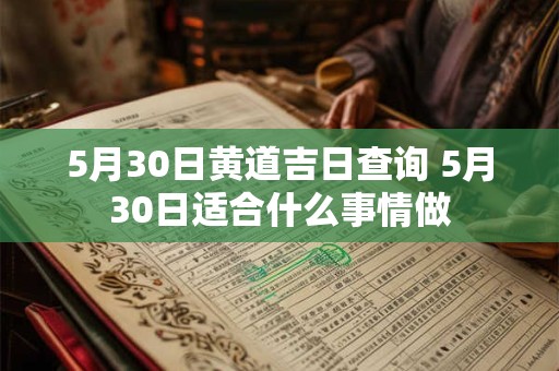 5月30日黄道吉日查询 5月30日适合什么事情做