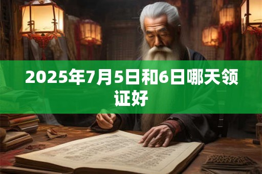 2025年7月5日和6日哪天领证好