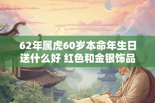 62年属虎60岁本命年生日送什么好 红色和金银饰品 62年属虎60岁本命年生日送什么好 红色和金银饰品