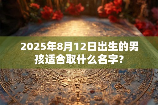 2025年8月12日出生的男孩适合取什么名字？