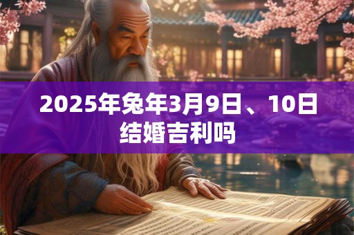 2025年兔年3月9日、10日结婚吉利吗