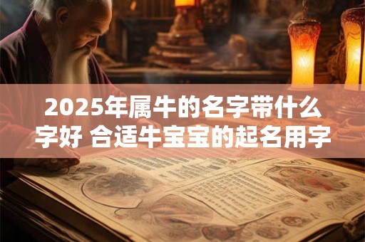 2025年属牛的名字带什么字好 合适牛宝宝的起名用字大全