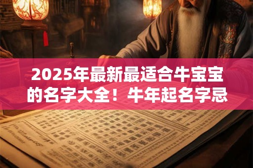 2026年最新最适合牛宝宝的名字大全！牛年起名字忌用字
