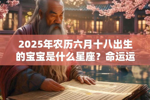 2025年农历六月十八出生的宝宝是什么星座？命运运势如何？