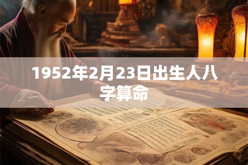 1952年2月23日出生人八字算命