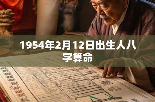 1954年2月12日出生人八字算命