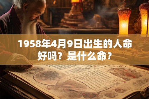 1958年4月9日出生的人命好吗?是什么命? 1958年4月9日出生的人命好吗?是什么命?