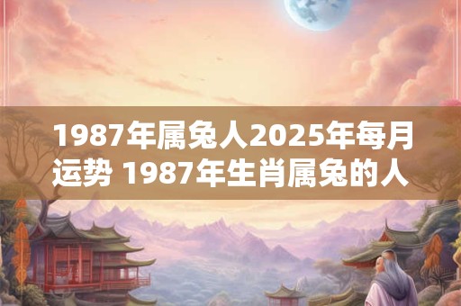 1987年属兔人2025年每月运势 1987年生肖属兔的人在2025年每个月的运势如何