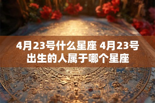 4月23号什么星座 4月23号出生的人属于哪个星座