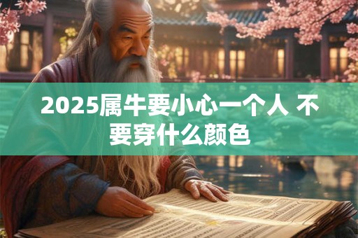 2025属牛要小心一个人 不要穿什么颜色