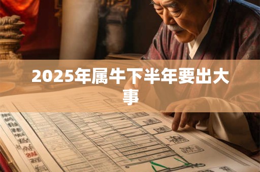 2025年属牛下半年要出大事 2025年属牛下半年要出大事