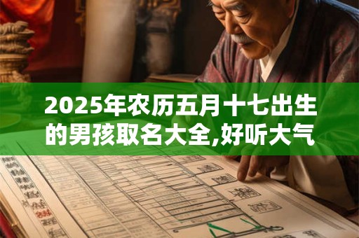 2025年农历五月十七出生的男孩取名大全,好听大气的名字