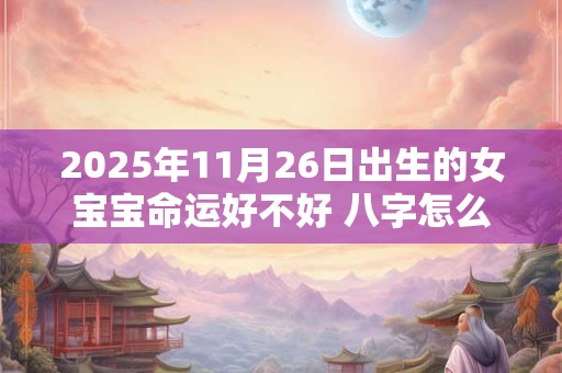 2025年11月26日出生的女宝宝命运好不好 八字怎么样