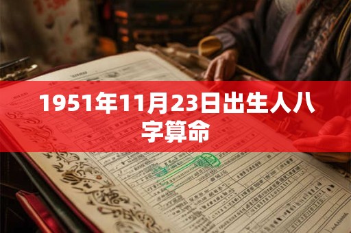 1951年11月23日出生人八字算命