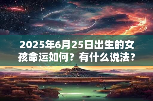 2026年6月25日出生的女孩命运如何？有什么说法？