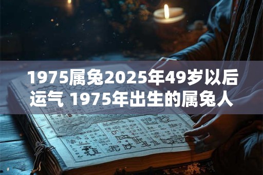 1975属兔2025年49岁以后运气 1975年出生的属兔人在2025年以后的运势如何