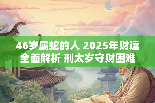 46岁属蛇的人 2025年财运全面解析 刑太岁守财困难