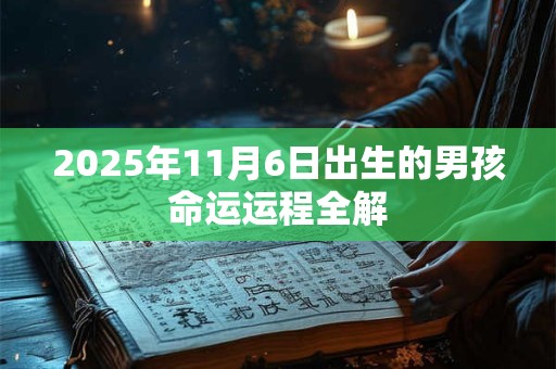 2026年11月6日出生的男孩命运运程全解