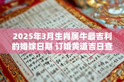 2025年3月生肖属牛最吉利的婚嫁日期 订婚黄道吉日查询