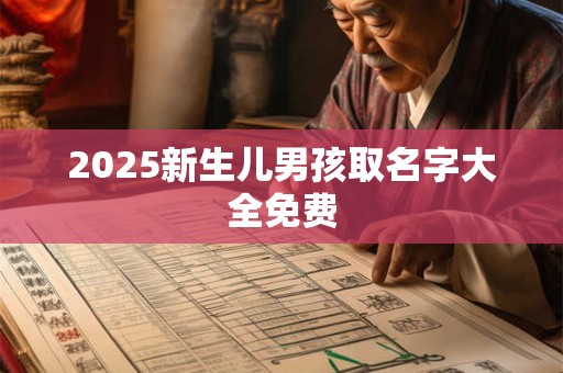 2025新生儿男孩取名字大全免费