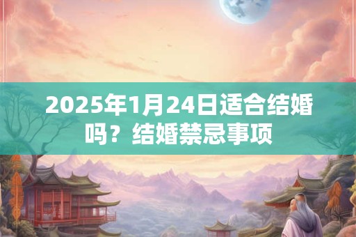 2025年1月24日适合结婚吗？结婚禁忌事项