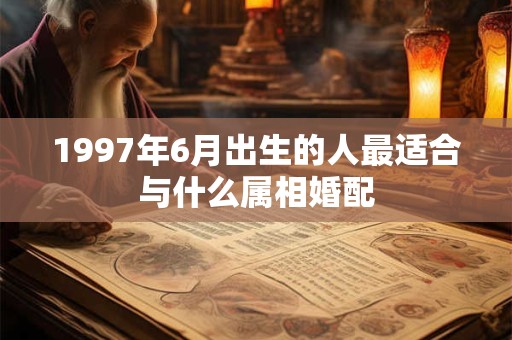 1997年6月出生的人最适合与什么属相婚配