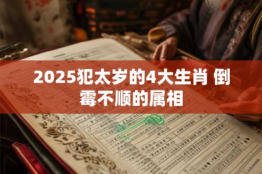 2025犯太岁的4大生肖 倒霉不顺的属相