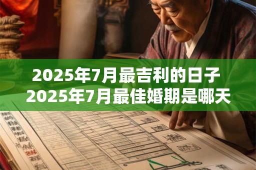 2025年7月最吉利的日子 2025年7月最佳婚期是哪天