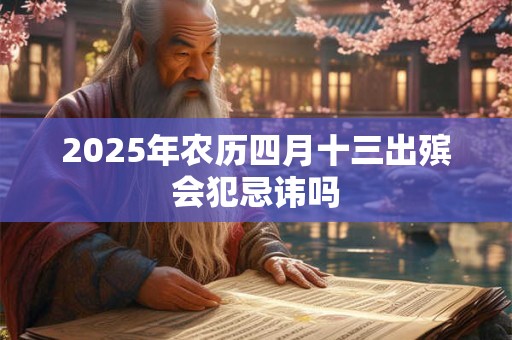 2025年农历四月十三出殡会犯忌讳吗