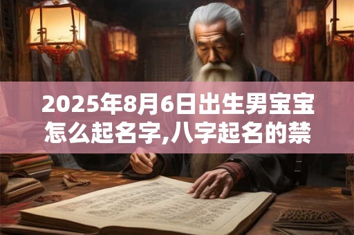 2026年8月6日出生男宝宝怎么起名字,八字起名的禁忌